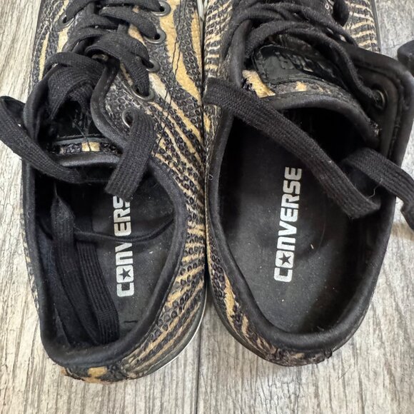 CONVERSE ALL Star Limited Edition Sequin Chucks Zebra Print Womens 7.5 Sneakers - Picture 8 of 11